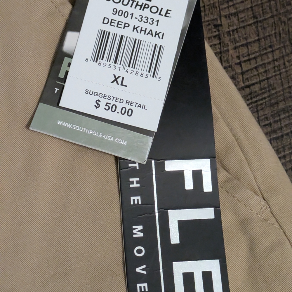 NWT Southpole FLEX Men's XL Joggers Deep Khaki Stretch Twill Pants The Movement - Picture 4 of 13